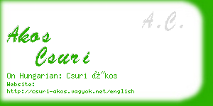 akos csuri business card